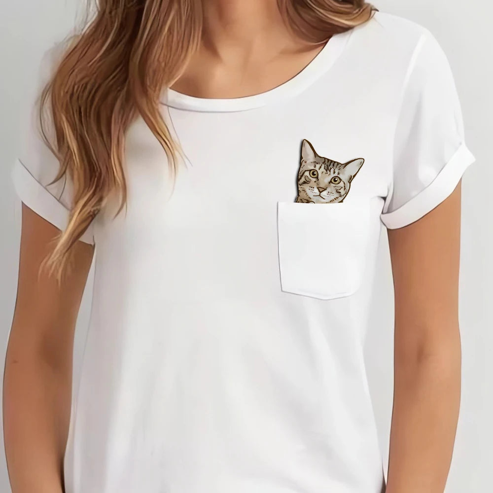 Cat in the pocket shirt