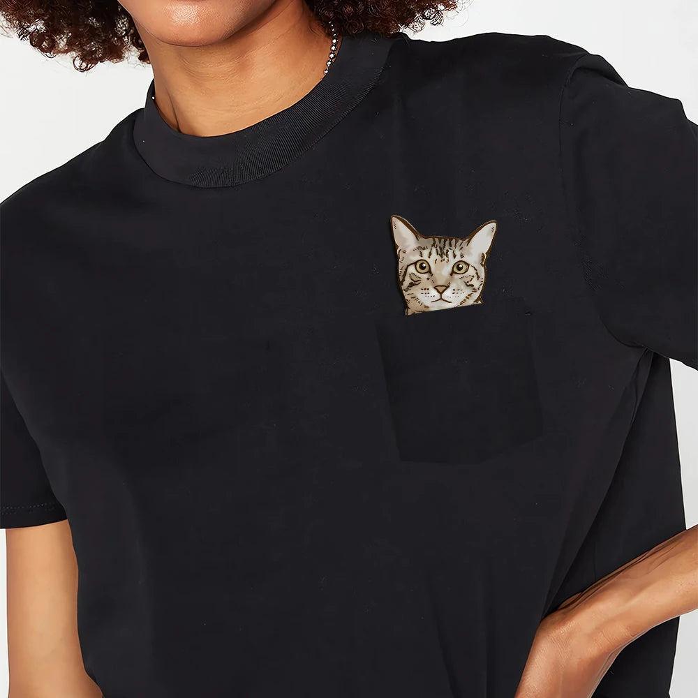 Cat in the pocket shirt