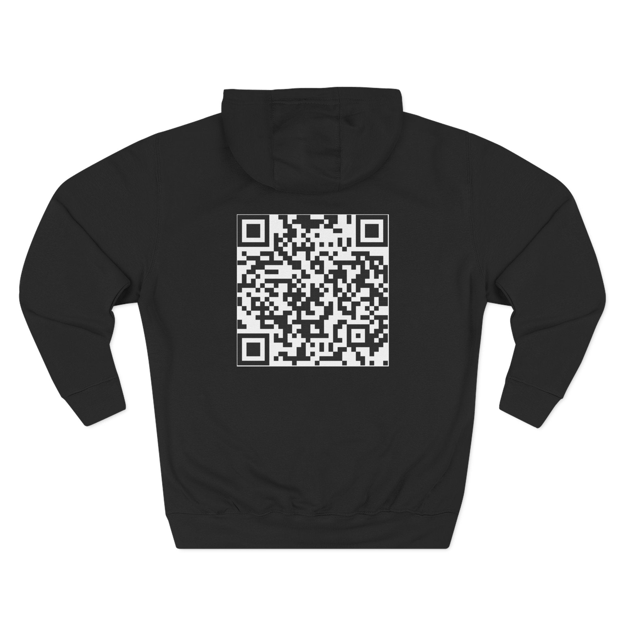 Rick rolled QR Code hoodie