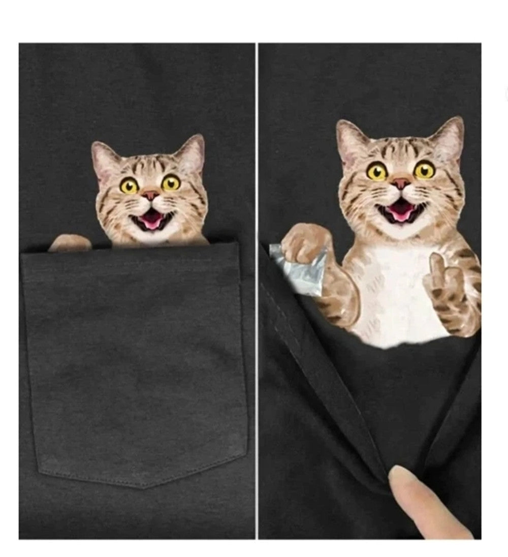 Cat in the pocket shirt