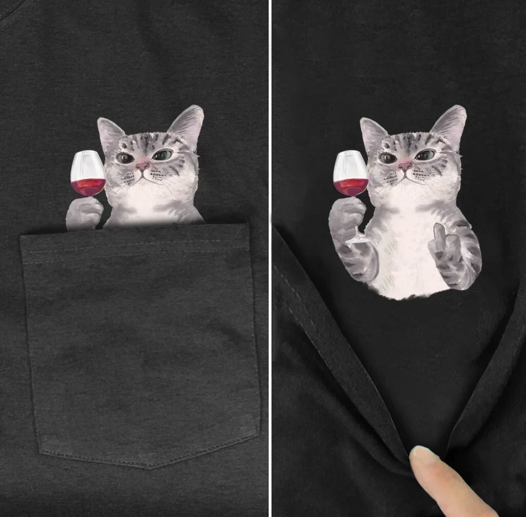 Cat in the pocket Tshirt
