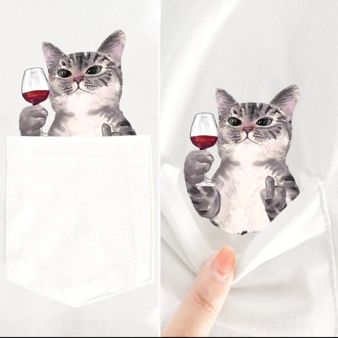 Cat in the pocket Tshirt