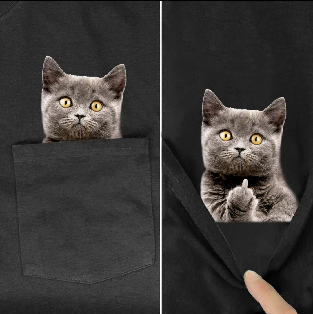 Cat in the pocket Tshirt