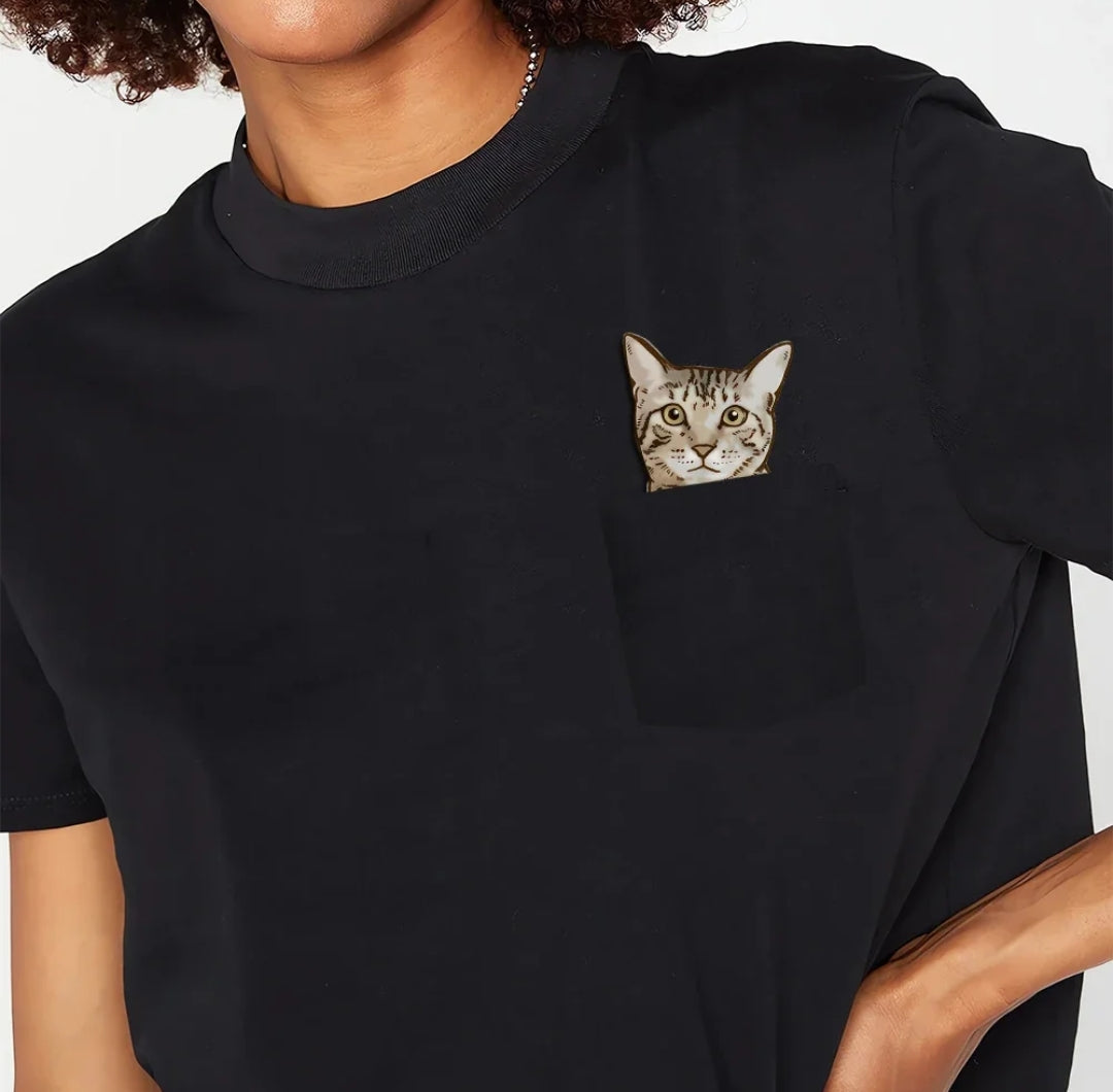 Cat in the pocket Tshirt